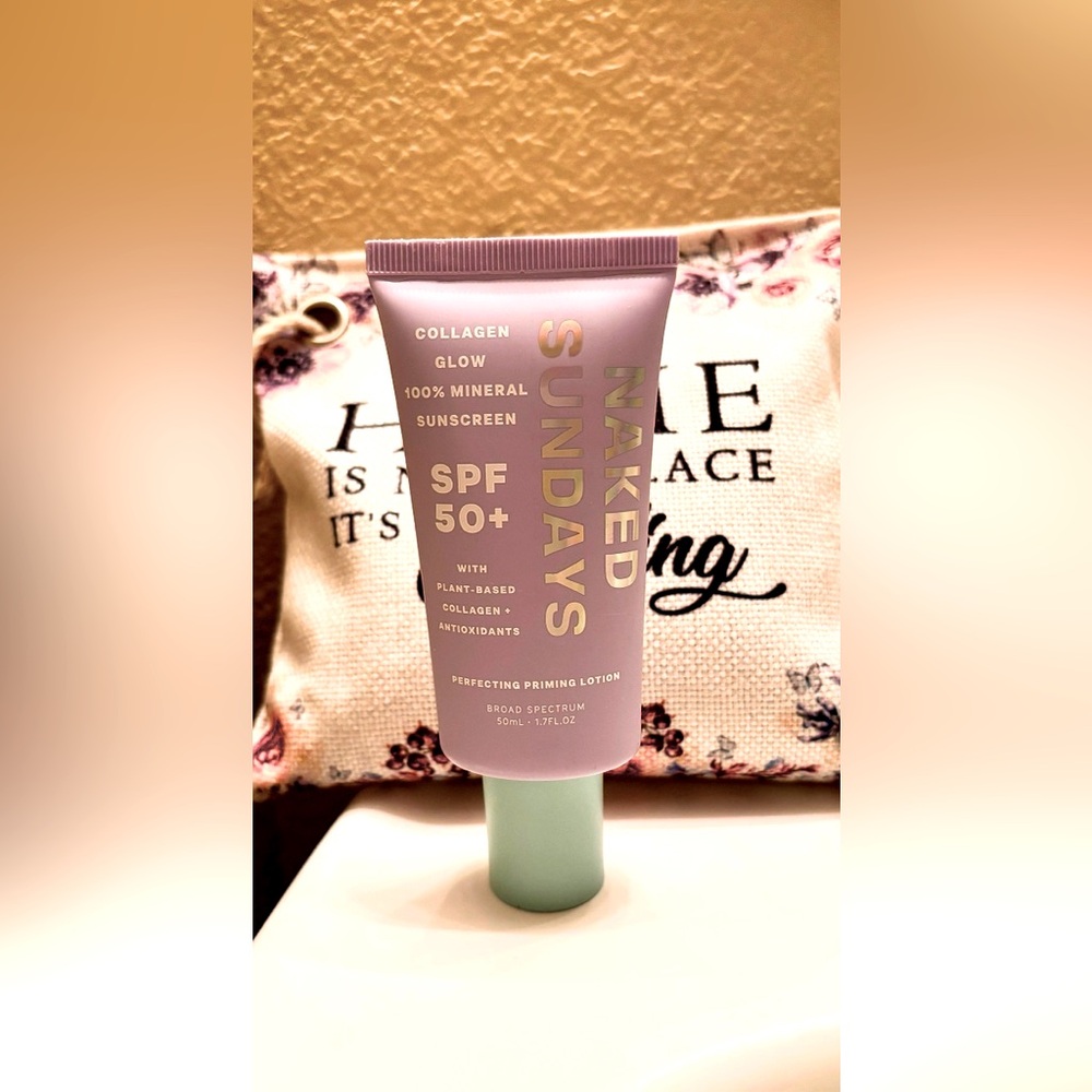 NAKED SUNDAYS Collagen Glow 100% Mineral Sunscreen - SPF 50 + Brand New! 1.7 oz.